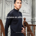 men's 100% worsted cashmere zip pullover